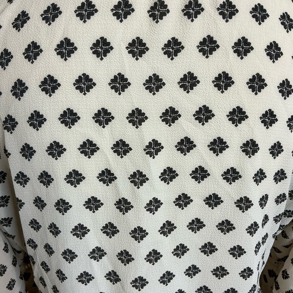 Hint of Mint Lace Up Peasant Blouse Cream and Black Boho Bohemian Cottage Core - Picture 10 of 16